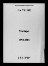 Caure (La). Mariages 1893-1901