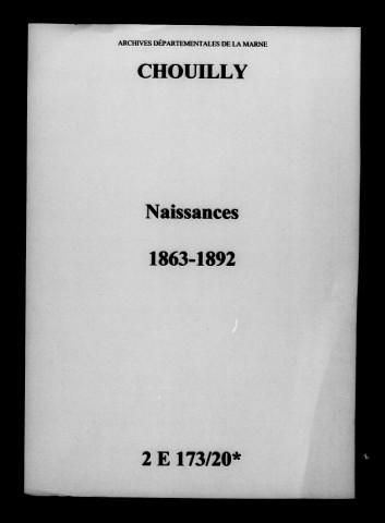 Chouilly. Naissances 1863-1892