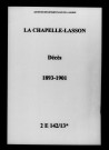 Chapelle-Lasson (La). Décès 1893-1901