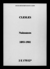 Clesles. Naissances 1893-1901