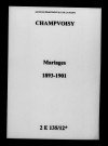 Champvoisy. Mariages 1893-1901