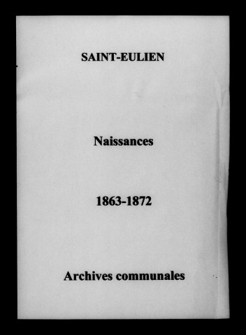 Saint-Eulien. Naissances 1863-1872