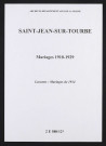Saint-Jean-sur-Tourbe. Mariages 1910-1929