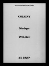 Coligny. Mariages 1793-1861