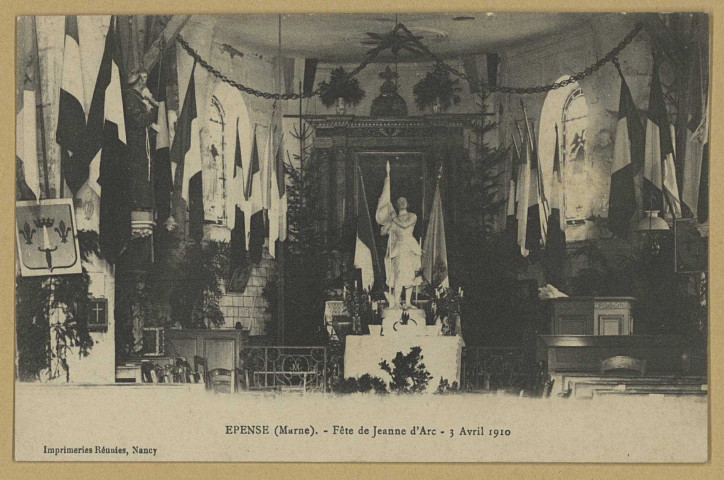ÉPENSE. Fête de Jeanne d'Arc-3 avril 1910.