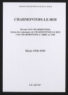 Charmontois-le-Roi. Décès 1910-1929