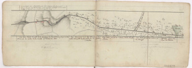 Cartes itineraires grandes routes, 1786 : Route de Reims à Nogent sur Seine par Epernay, de Montchenot à l'étang de Vernet.