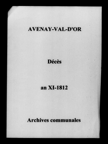 Avenay. Décès an XI-1812