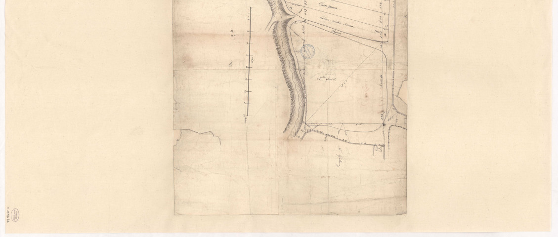 Plan du terrain de la nouvelle pépinière de Chaalons, 1784.