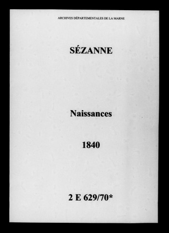 Sézanne. Naissances 1840