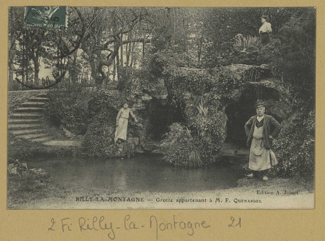 RILLY-LA-MONTAGNE. Grotte appartenant à M. F. Quenardel / E. Mulot, photographe à Reims.
Rilly-la-MontagneÉdition A. Jobert.[vers 1909]