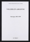 Villers-en-Argonne. Mariages 1892-1909