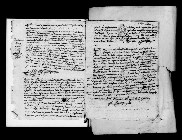 Clesles. Naissances, mariages, décès, publications de mariage 1793-an X