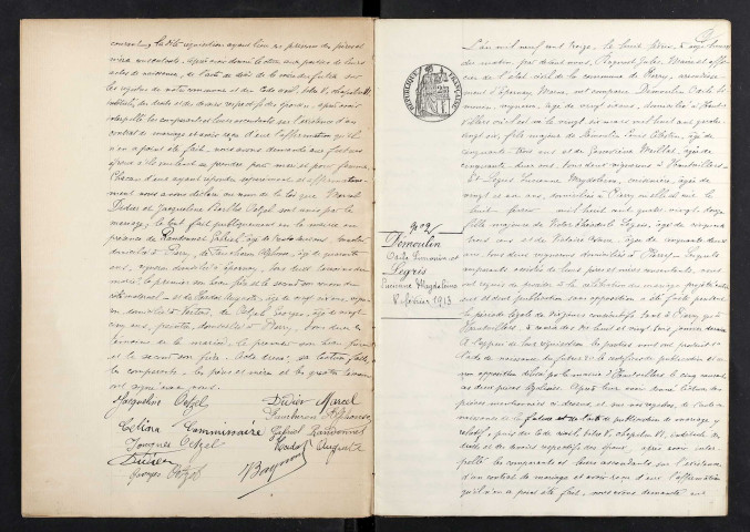 Pierry. Mariages 1913-1929