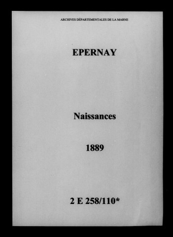 Épernay. Naissances 1889