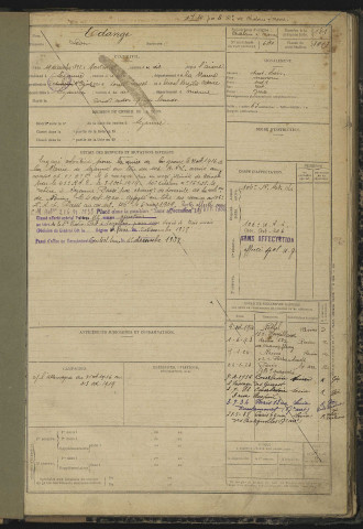 Liste matricule des volontaires et des étrangers à la subdivision. Volume 2, n° de la liste : 181-457. Certains numéros manquants figurent dans le volume 1.