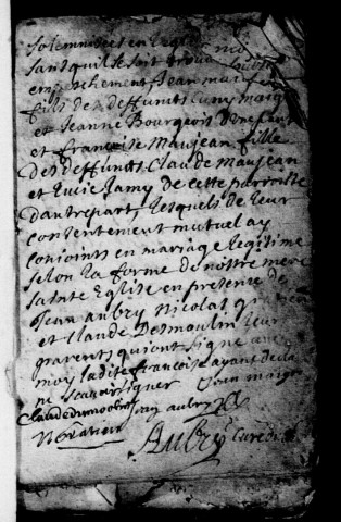Chemin (Le). Baptêmes, mariages, sépultures 1710-1725