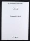 Vinay. Mariages 1893-1929