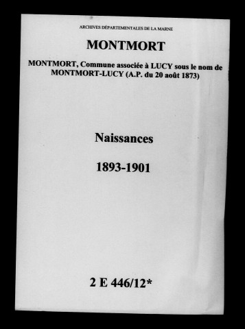 Montmort. Naissances 1893-1901