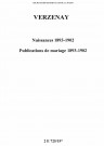 Verzenay. Naissances, publications de mariage 1893-1902