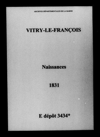 Vitry-le-François. Naissances 1831