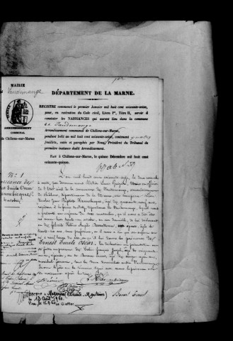 Vaudemanges. Naissances 1876