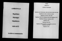 Ambonnay. Baptêmes, mariages, sépultures 1654-1672