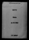 Euvy. Décès an XI-1862