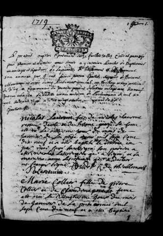 Thiéblemont. Baptêmes, mariages, sépultures 1719-1731