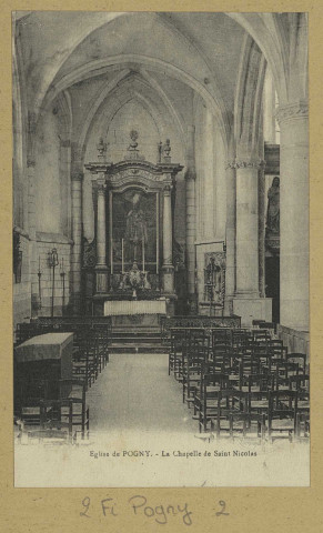 POGNY. Église de Pogny. La Chapelle de Saint-Nicolas.