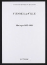 Vienne-la-Ville. Mariages 1892-1909