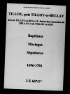 Tilloy. Baptêmes, mariages, sépultures 1696-1792