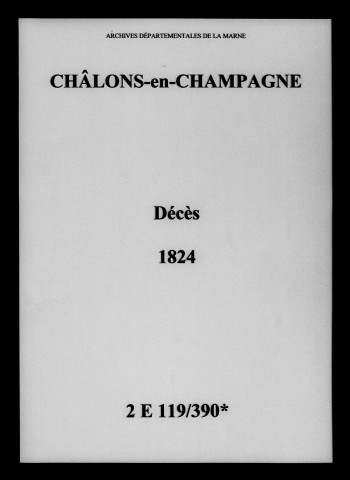 Châlons-sur-Marne. Décès 1824