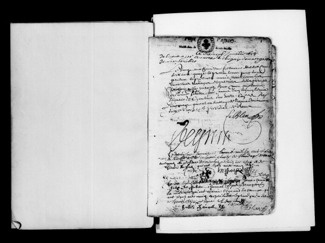Chigny. Baptêmes, mariages, sépultures 1675-1732