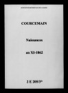 Courcemain. Naissances an XI-1862