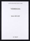 Vézier (Le). Décès 1893-1929