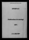 Épernay. Publications de mariage 1871