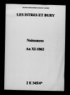 Istres-et-Bury (Les). Naissances an XI-1862