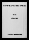Saint-Quentin-les-Marais. Décès 1864-1902