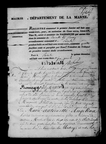 Courcelles-lès-Rosnay. Naissances, publications de mariage, mariages, décès 1833-1842