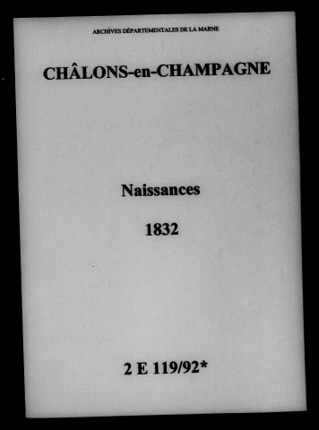 Châlons-sur-Marne. Naissances 1832