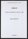 Orbais. Décès 1893-1912