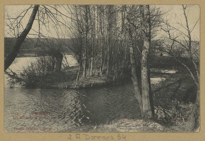 DORMANS. 1150-Les bords de la Marne, une île.
EpernayLib. Cath. (2 - Château-ThierryPhototypie A. Rep. et Filliette).Sans date