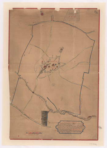 Plan géométrique de la terre et seigneurie de Bligny (1731), Thomas Le Gacheur