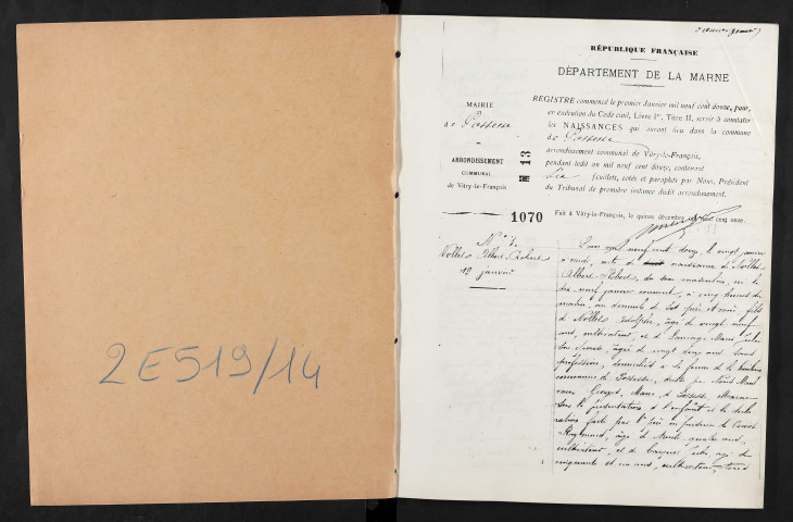 Possesse. Naissances, mariages, décès 1912-1918 (reconstitutions)