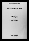 Ville-sur-Tourbe. Mariages 1871-1891