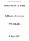 Mourmelon-le-Petit. Publications de mariage 1793-1808, 1811