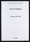 Chantemerle. Mariages 1893-1929