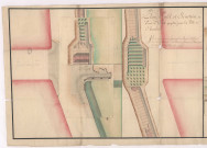 Route n° 3. Plan profil et élévation du pont de Vaux projeté pour la ville de Chaalons, 20 juillet 1766.