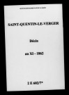 Saint-Quentin-le-Verger. Décès an XI-1862